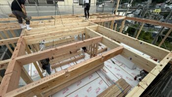 長崎市 上棟・建て方工事